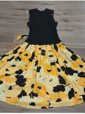 Jackie Bernard for EKLEKTIC Black Bodice with Yellow Floral Skirt